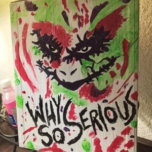 Why so Serious?Joker & Harley Quinn Reversible Painting